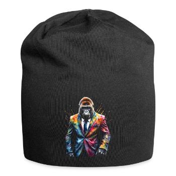 Costume de gorille singe Imprimé de conception d’animaux colorés - Bonnet en jersey - noir - Devant