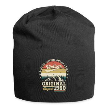 44. Geburtstag Original August 1980 Jahrgang 1980 - Jersey-Beanie - Schwarz - Vorne