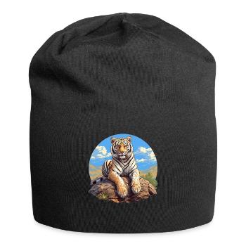 Tigre du Bengale Roi Tigre - Bonnet en jersey - noir - Devant