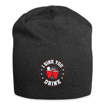 Lustiges Bierpong Team Geschenk I Sink You Drink - Jersey-Beanie - Anthrazit - Vorne