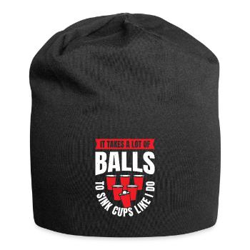 Bierbong Crew Bälle Sinken Bier Pong Turnier - Jersey-Beanie - Schwarz - Vorne