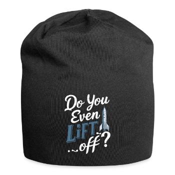 Do You Even Lift Off Funny Model Rocket Scientist - Jersey Beanie - black - Front