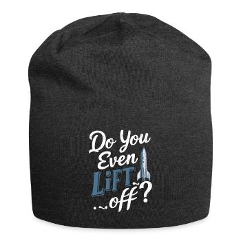 Do You Even Lift Off Funny Model Rocket Scientist - Jersey Beanie - charcoal grey - Front