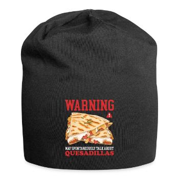 Quesadilla Tortilla Quesadillas Geschenk - Jersey-Beanie - Schwarz - Vorne