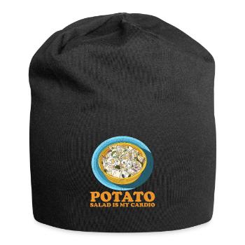 Salade de pommes de terre Cadeau de salade de pommes de terre - Bonnet en jersey - noir - Devant