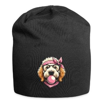 Bernedoodle Chien Chewing Gum - Bonnet en jersey - noir - Devant