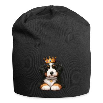 Couronne de chien Bernedoodle - Bonnet en jersey - noir - Devant