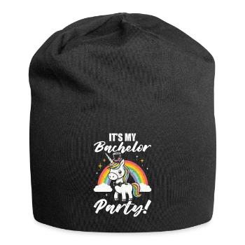 Enterrement de vie de garçon et de garçon - Bonnet en jersey - noir - Devant