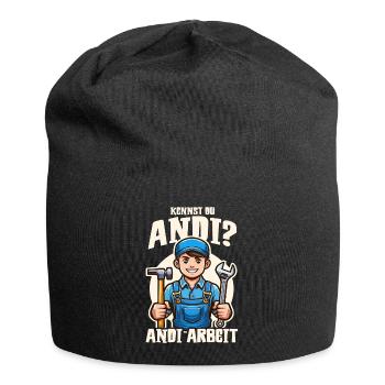 Handwerker Andi Arbeit Geschenk Sprüche Lustig - Jersey-Beanie - Schwarz - Vorne