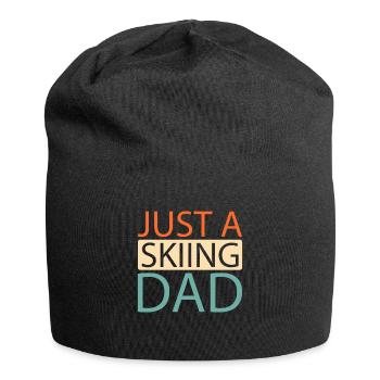 Skiing Après Ski Just A Skiing Dad - Jersey Beanie - black - Front