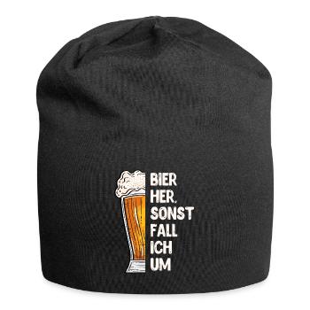 Beer here otherwise I'll fall over beer drinkers - Jersey Beanie - black - Front