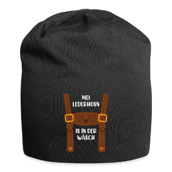 Mon Lederhosen est dans le remplacement de la lessive Costume traditionnel - Bonnet en jersey - noir - Devant