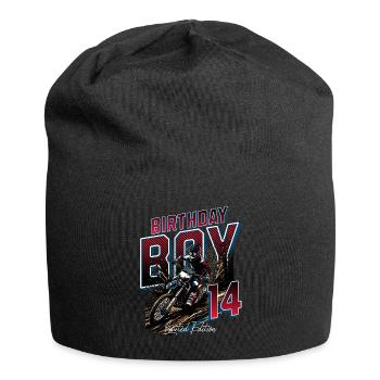 14e anniversaire de motocross - Bonnet en jersey - noir - Devant