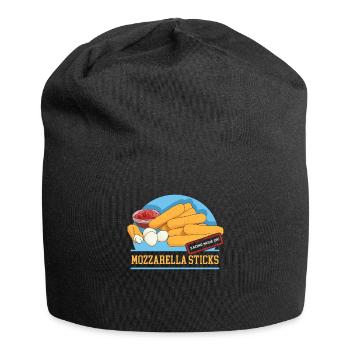 Mozzarella Sticks Käseliebhaber Geschenk - Jersey-Beanie - Schwarz - Vorne