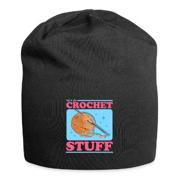 Crochet Crochet Crochet Crochet Fil Cadeau - Bonnet en jersey - noir - Devant