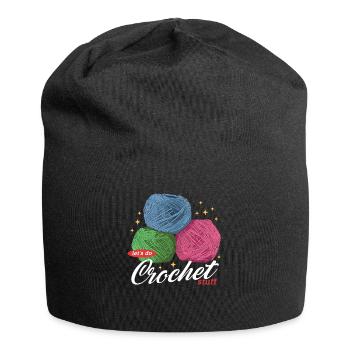 crochet crochet cadeau - Bonnet en jersey - noir - Devant