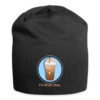 Eiskaffee Kaffeeliebhaber Iced Coffee Geschenk - Jersey-Beanie - Schwarz - Vorne