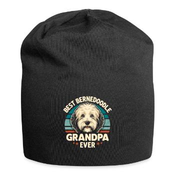 Bernedoodle Dog Grandpa - Jersey Beanie - black - Front