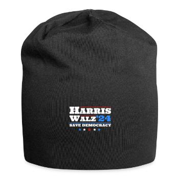 Kamala Harris & Tim Walz 2024 T-shirt classique - Bonnet en jersey - noir - Devant