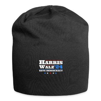 Kamala Harris & Tim Walz 2024 Chemise de soutien - Bonnet en jersey - noir - Devant