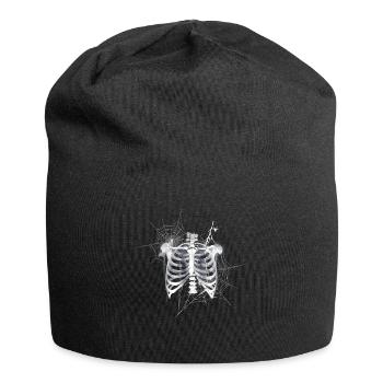 Halloween Kostüm Kürbis Scary Spooky Horror Party - Jersey-Beanie - Schwarz - Vorne