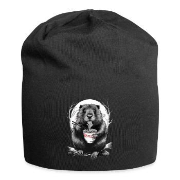 Biber - Jersey-Beanie - Schwarz - Vorne