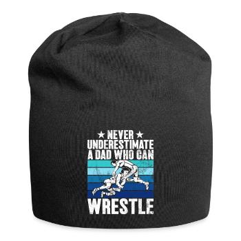 Wrestling Dad Wrestler Männer Vatertag - Jersey-Beanie - Schwarz - Vorne
