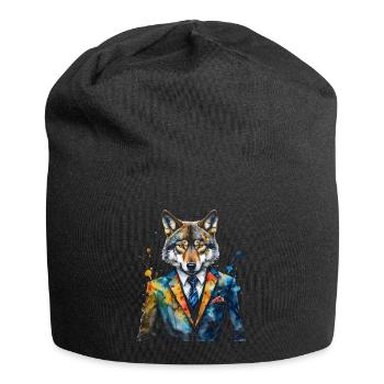 Costume de loup Imprimé coloré de design d’animaux - Bonnet en jersey - noir - Devant