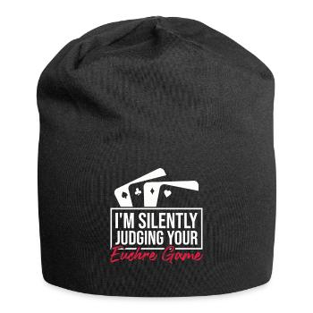 Judging Your Euchre Game Euchre Poker Euchre - Jersey Beanie - black - Front