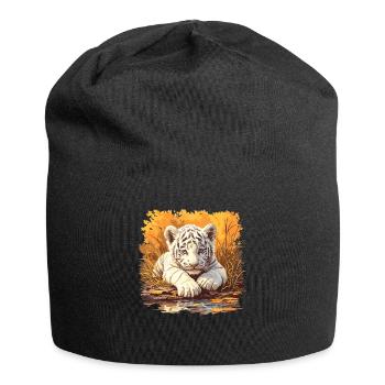 Tigre blanc Weiße Tigre Weißer Tigre - Bonnet en jersey - noir - Devant