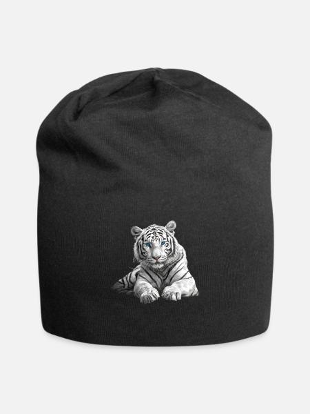 White Tiger Weiße Tiger Weißer Tiger - Jersey Beanie - black