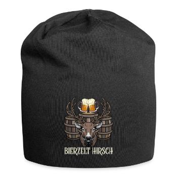 Tente à bière Hirsch - Bonnet en jersey - noir - Devant