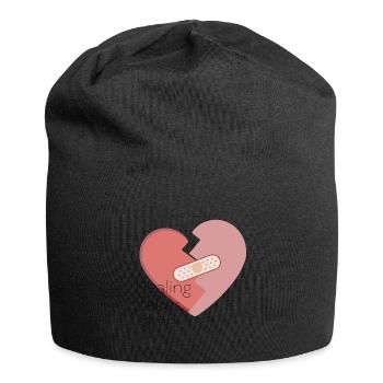 CŒUR BRISÉ - Bonnet en jersey - noir - Devant