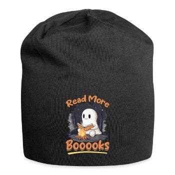 Teacher Halloween Ghost - Read More Booooks - Jersey Beanie - black - Front