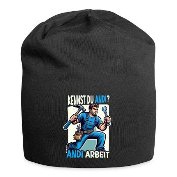 Handwerker Andi Arbeit Geschenk Sprüche Lustig - Jersey-Beanie - Schwarz - Vorne