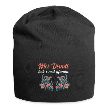 Aujourd’hui sans Dirndl Remplacement Dirndl Femmes - Bonnet en jersey - noir - Devant