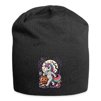 Funny Unicorn Mummy Loves Candy - Jersey Beanie - black - Front