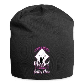 I Used To Be Married But I'm Better Now - Jersey Beanie - black - Front