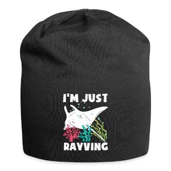 Ocean Animal Diving Stingray Mantarochen - Jersey-Beanie - Schwarz - Vorne