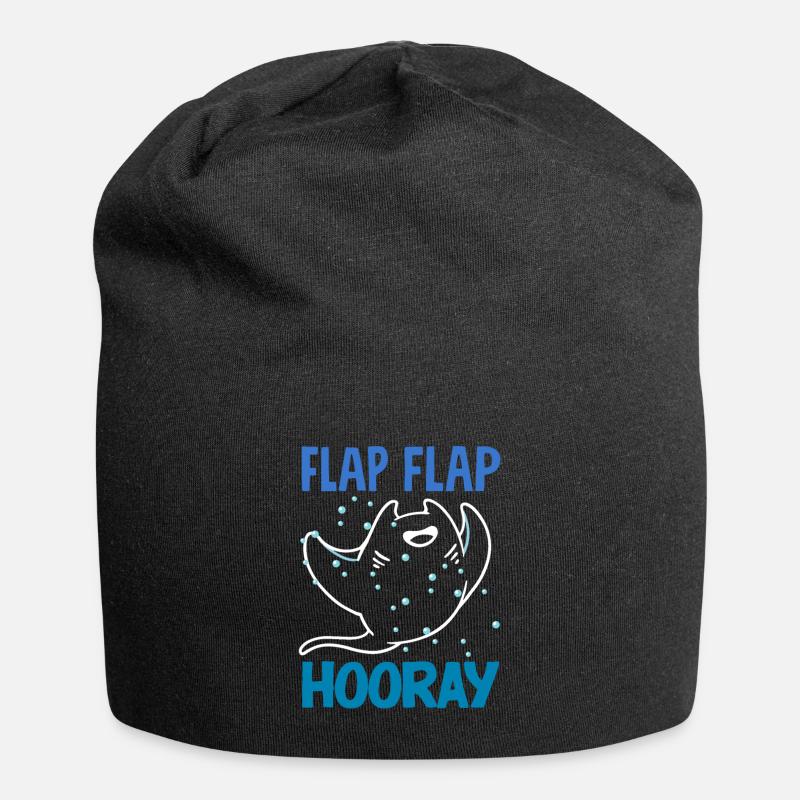 Ocean Animal Diving Stingray Mantarochen - Jersey-Beanie - Schwarz
