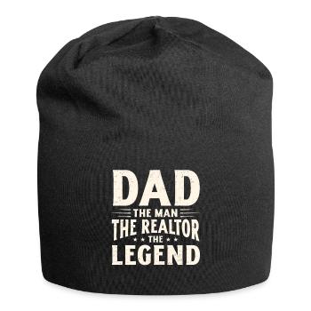Immobilienmakler - Jersey-Beanie - Schwarz - Vorne