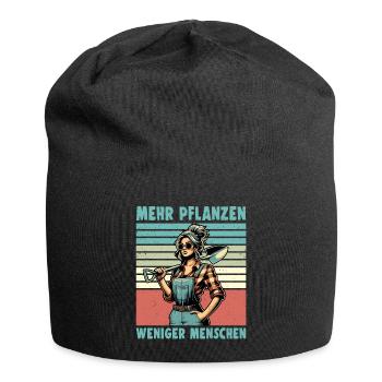 Garten Geschenk Gärtnerin Geburtstag Geschenk - Jersey-Beanie - Schwarz - Vorne