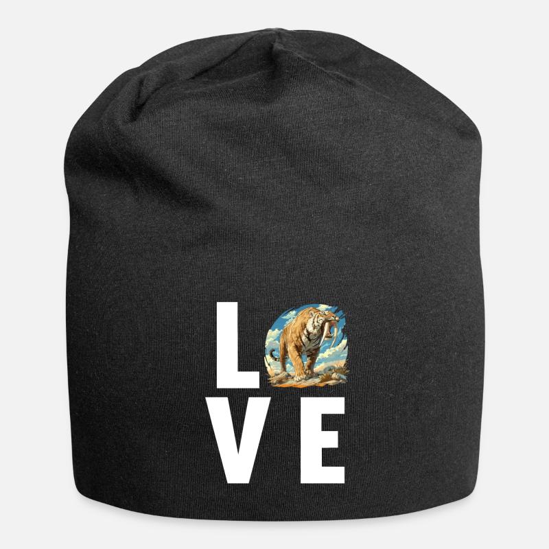 Saber-Toothed Tiger Säbelzahntiger - Jersey-Beanie - Schwarz