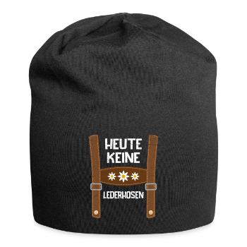 Aujourd’hui sans lederhosen Costume de remplacement hommes - Bonnet en jersey - noir - Devant