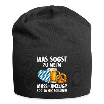 Que dites-vous de mon costume sur mesure ? - Bonnet en jersey - noir - Devant