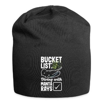 Ocean Animal Diving Stingray Mantarochen - Jersey-Beanie - Schwarz - Vorne