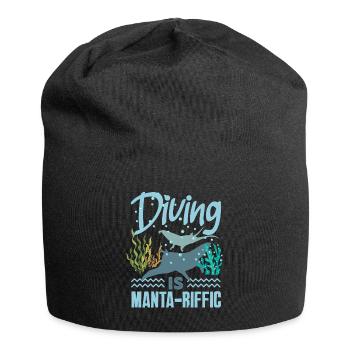 Ocean Animal Diving Stingray Mantarochen - Jersey-Beanie - Schwarz - Vorne