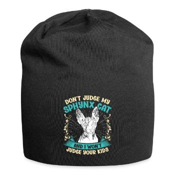 Drôle de chat Sphynx Dicton - Bonnet en jersey - noir - Devant