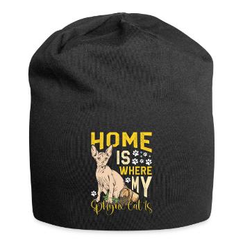 Drôle de chat Sphynx Dicton - Bonnet en jersey - noir - Devant