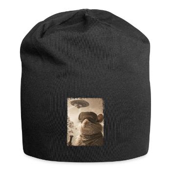 UFO Rétro Vintage Uncanny Alien Ski Souris - Bonnet en jersey - noir - Devant